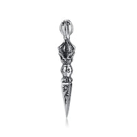 GANDHANRA STAINLESS STEEL VAJRA DAGGER PATRON SAINT AMULET NECKLACE✨