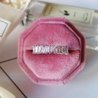 Luxury Fashion Pink Engagement Wedding Band Eternity Ring 💍
