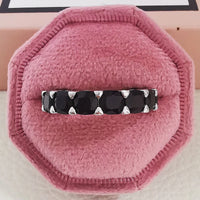 Luxury Green Black Pink Silver color Eternity Band Ring For Women 💍