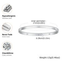 Luxury Cubic Zircon Round Bangle Bracelet for Women Jewelry ✨
