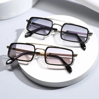 Square Sunglasses Women Men Metal Frame Rectangle Sun Glasses Oval Eyewear Sunglasses 🕶️
