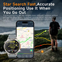 GPS Smartwatch for Men 1.7 HD Screen Military Smart Watch Flashlight IP68 Waterproof ⌚️