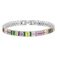 D VVS1 Moissanite Tennis Bracelet Original s925 Sterling Silver Plated 18k White Gold ✨