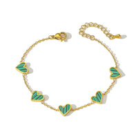 Romantic Heart Love Bracelet for Women Multi-color Stainless Steel Bracelet Gold Plated✨