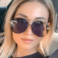 Luxury Pilot Sunglasses Gradient Mirror Fashion Sunglasses ✨