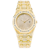 Royal Oak Style Luxury Hip Hop Iced Out Diamond Quartz Wrist Watch ⏱️