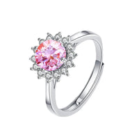 Dainty Sun Flower Moissanite Ring For Women Popular S925 Sterling Silver 💍