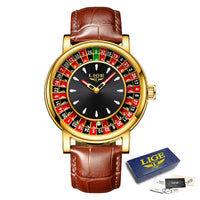 Roulette Game Dial Luxury Watches men Fashion Mens Watch Waterproof 🎰