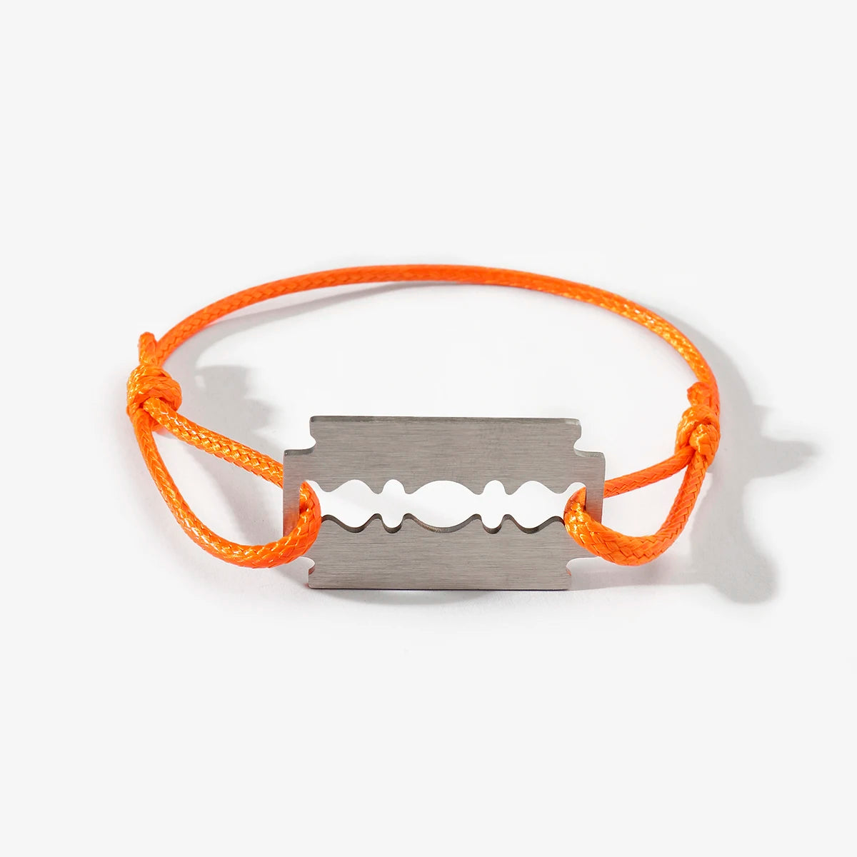 1 Stylish And Adjustable Stainless Steel Shaving Blade Bracelet With Colorful Lucky Bracelet