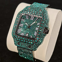 Cool Black Ice Watch Luxury Stainless Steel Quartz 💎