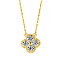 925Sterling Silver Clover Moissanite Women's Necklace With Certificate 💎