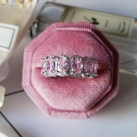 Luxury Fashion Pink Engagement Wedding Band Eternity Ring 💍