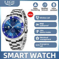 Screen Steel Smart Waterproof Bluetooth Call Clock Sports Watch⌚️