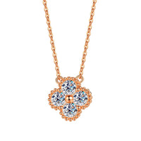 925Sterling Silver Clover Moissanite Women's Necklace With Certificate 💎