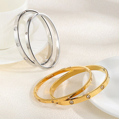 Luxury Cubic Zircon Round Bangle Bracelet for Women Jewelry ✨