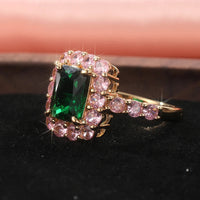 Golden Plated Banquet Wedding Ring Elegant Classic