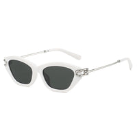 Square Sunglasses with Silver Buckle Accent | UV Protection | Trendy Women's🕶️