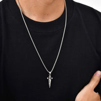 Sword Shape Necklace Stainless Steel Sword Pendant ⛓