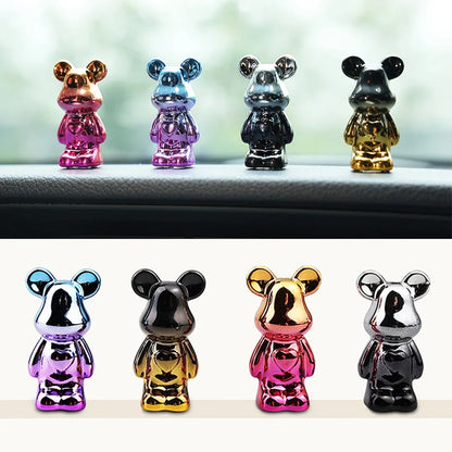 4Pcs Cute Bear Ornaments Car Dashboard Ornaments Center Console Decorations ✨