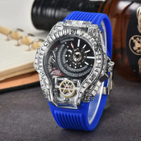 Full diamond Classic Quartz Watches Mens Case Business Luxury 💎