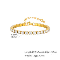 Luxury Zircon 2/3/4/5MM Tennis Chain Bracelet for Women, Stainless Steel Bracelet Zircon ✨