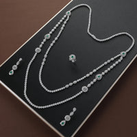 Luxury Geometric Sunflower Ball Water Drop Long Necklace Earrings Ring Sets 💎