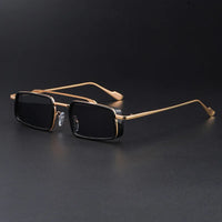Square Sunglasses Women Men Metal Frame Rectangle Sun Glasses Oval Eyewear Sunglasses 🕶️