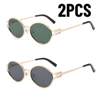 Retro Small Frame Woman Man Metal Cat Eye Glasses Shades UV Protection Sun Glasses✨