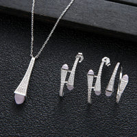 Cubic Zircon Brand 3pcs Jewelry Set 💎