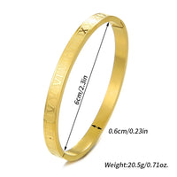 New Luxury Titanium Steel Bracelet Men 3 Colors Roman Alphabet Element Bangle ✨