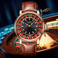 Roulette Game Dial Luxury Watches men Fashion Mens Watch Waterproof 🎰