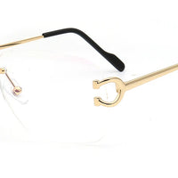Pilot Metal Glasses Frame Casual Optical Eyeglasses Rimless 👓