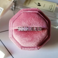 Luxury Fashion Pink Engagement Wedding Band Eternity Ring 💍