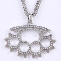 Diamond  Hip Hop Necklace Shiny Cubic Zirconia Wallet Pendant 💎