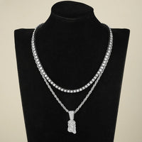 Men's Women's Hip-hop Punk Necklace Set Stylish Jesus Pendant ✨