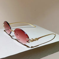 Luxury Rimless Rhomboid Shaped Sunglasses 🕶️