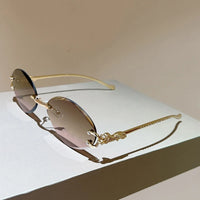 Luxury Rimless Rhomboid Shaped Sunglasses 🕶️