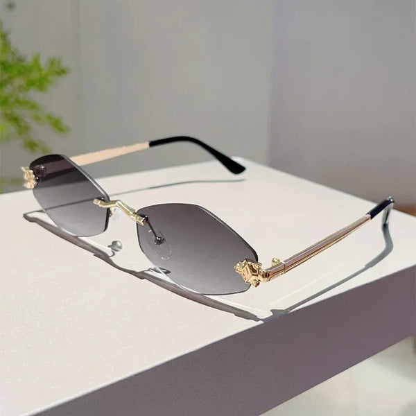 Luxury Designer Popular Rimless Rhombus Sunglasses 🕶️