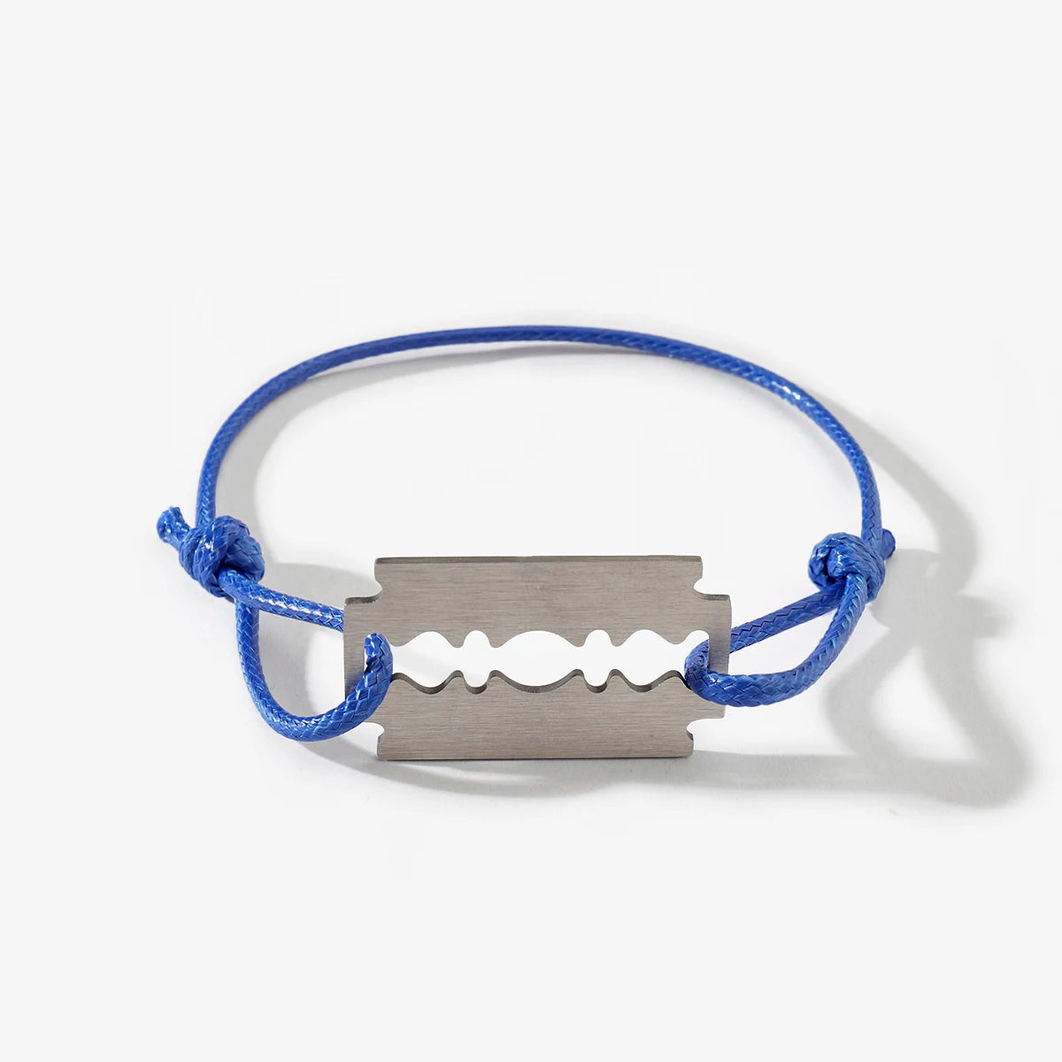 1 Stylish And Adjustable Stainless Steel Shaving Blade Bracelet With Colorful Lucky Bracelet