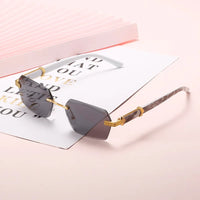 Luxury Rimless Sunglasses Square Sunglasses ✨