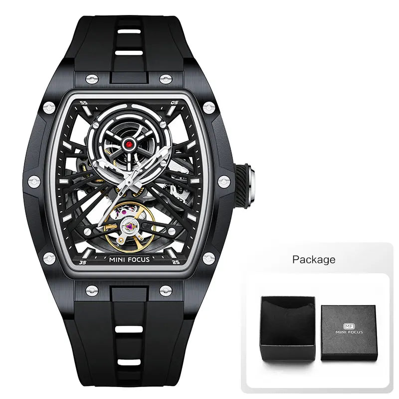 Automatic Mechanical Watch Men Wristwatch Fashion Black Waterproof ⏱️