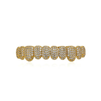 Hip Hop 10/10 Iced Out CZ Stone Teeth Grillz Punk Rapper Cubic Zirconia 💎