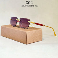 Rimless Designer Sunglasses Aluminium Magnesium 👓