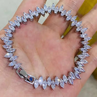 Luxury Square Water Drop Tennis Chain Bracelets Cubic Zirconia CZ Bohemian 💎