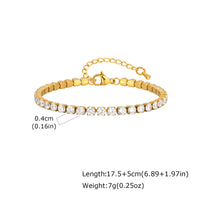 Luxury Zircon 2/3/4/5MM Tennis Chain Bracelet for Women, Stainless Steel Bracelet Zircon ✨