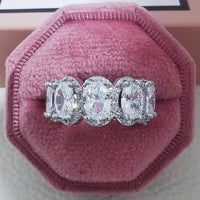 Luxury Green Black Pink Silver color Eternity Band Ring For Women 💍