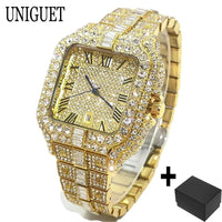 - Diamond Watch for Men Luxury Waterproof Square Quartz 💎