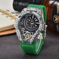 Full diamond Classic Quartz Watches Mens Case Business Luxury 💎