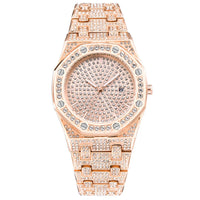 Royal Oak Style Luxury Hip Hop Iced Out Diamond Quartz Wrist Watch ⏱️