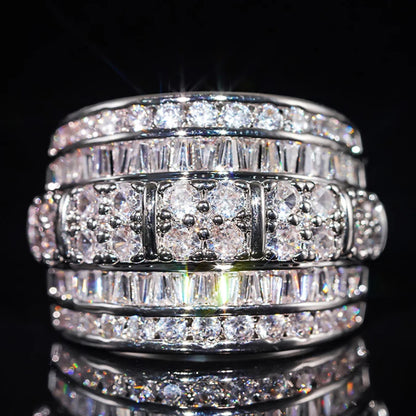 Cubic Zirconia Ring for Women Inlaid Bright 💍